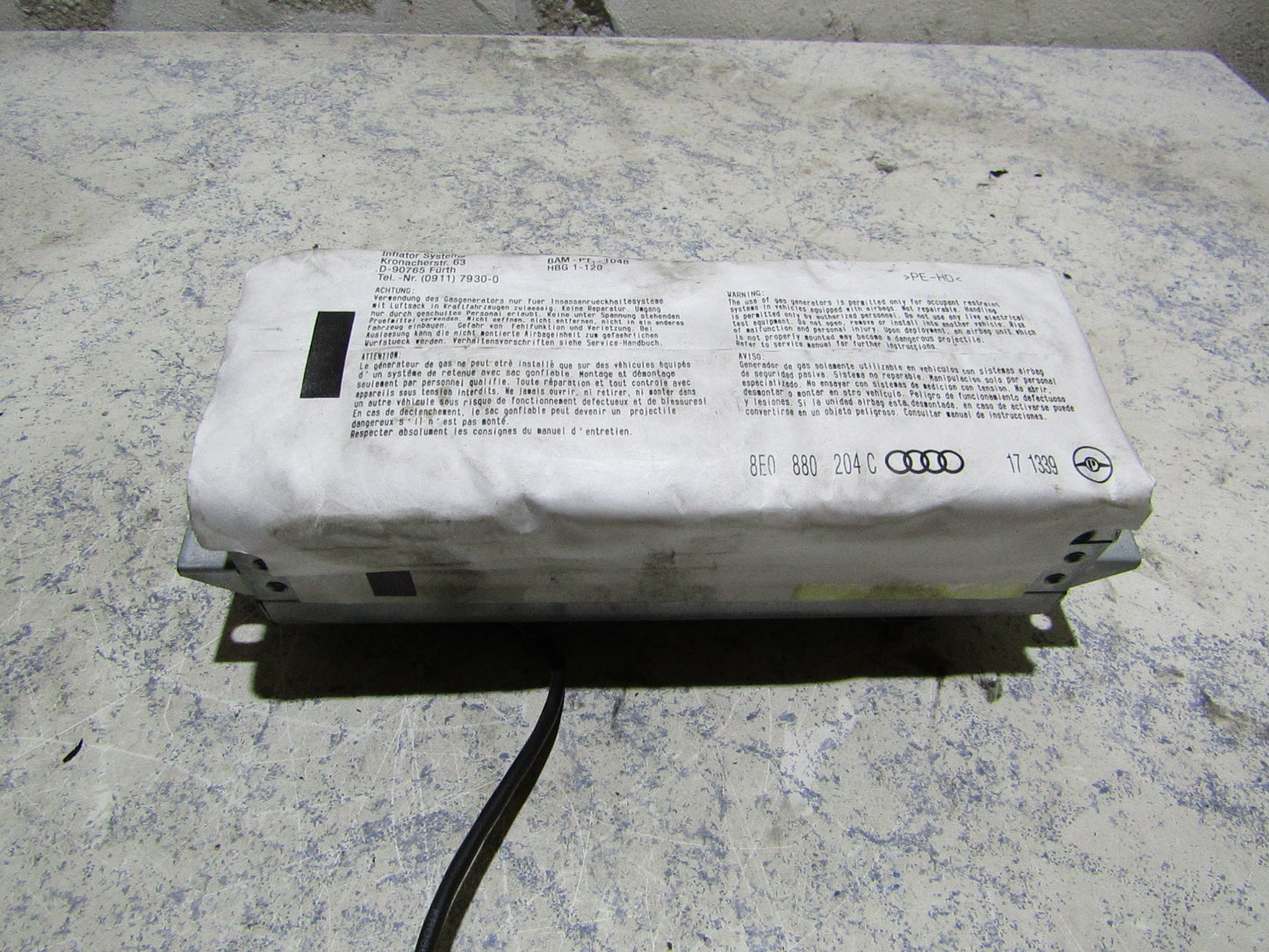 Beifahrer Airbag Audi A4/S4 B6 8E0880204C