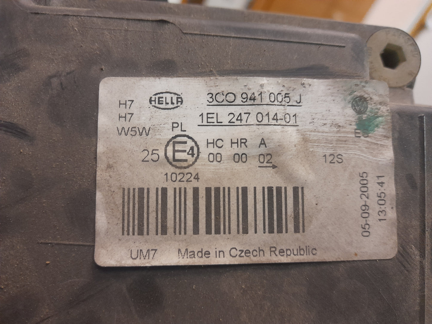 Scheinwerfer Halogen VW Passat 3C Links 3C0941005J