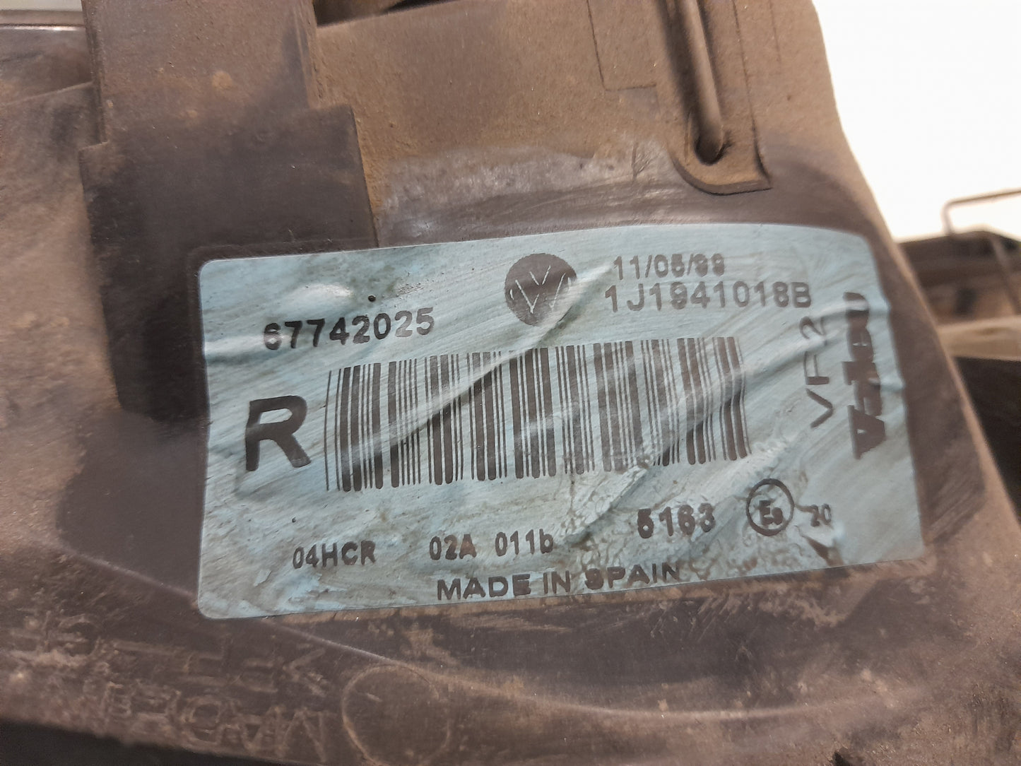 Scheinwerfer Halogen VW Golf 4 Rechts 1J1941018B