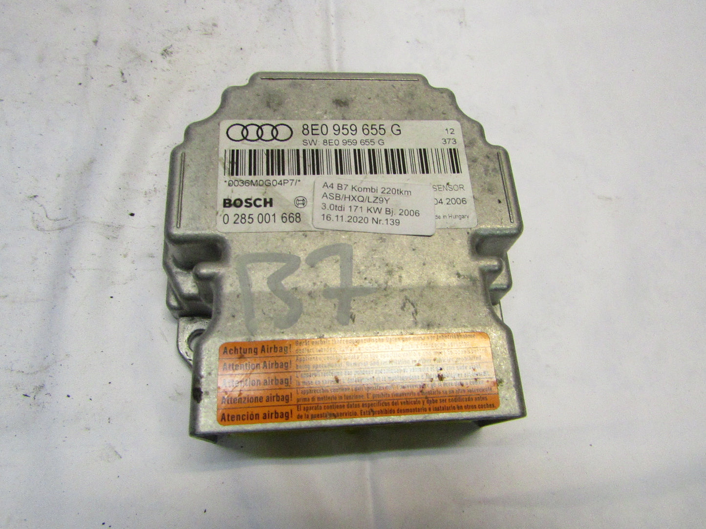 Airbag Steuergerät VW-AUDI 8E0959655G