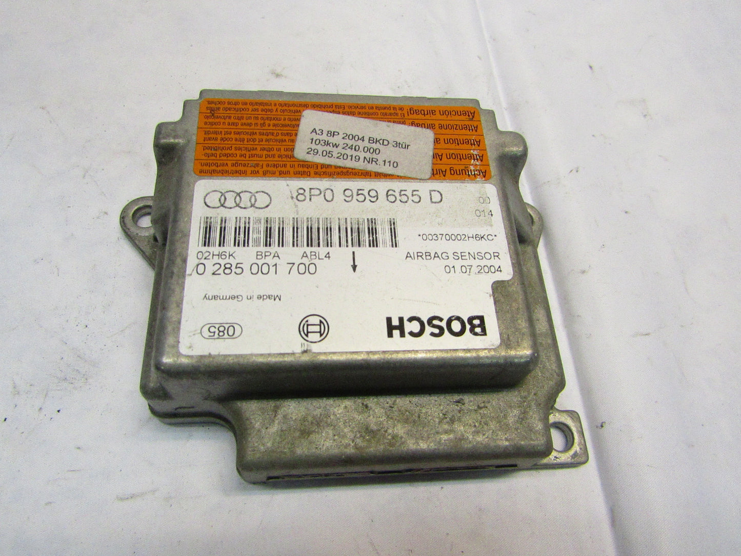 Airbag Steuergerät VW-AUDI 8P0959655D