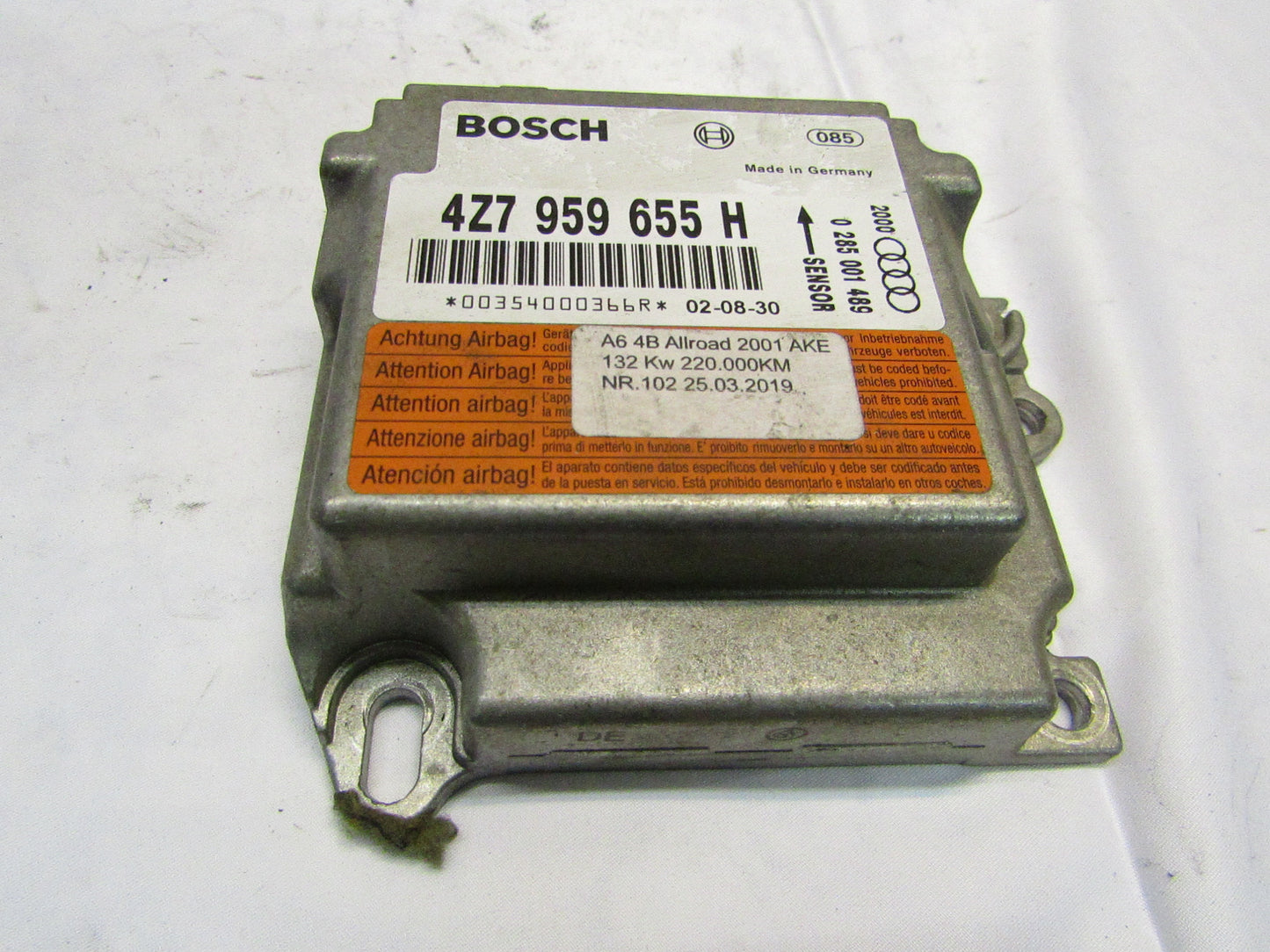 Airbag Steuergerät VW-AUDI 4Z7959655H