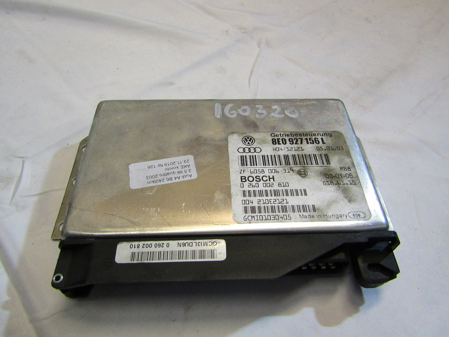 Getriebesteuergerät Automatik Audi A4 B6 Bj.2000-2005 2.5 TDI AKE Quattro 8E0927156L
