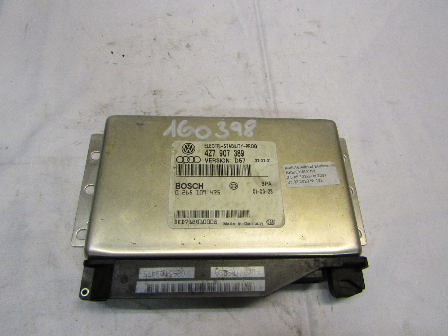 ESP Steuergerät Audi A6/S5 4B/C5 Allroad Bj 1997-2005 4Z7907389