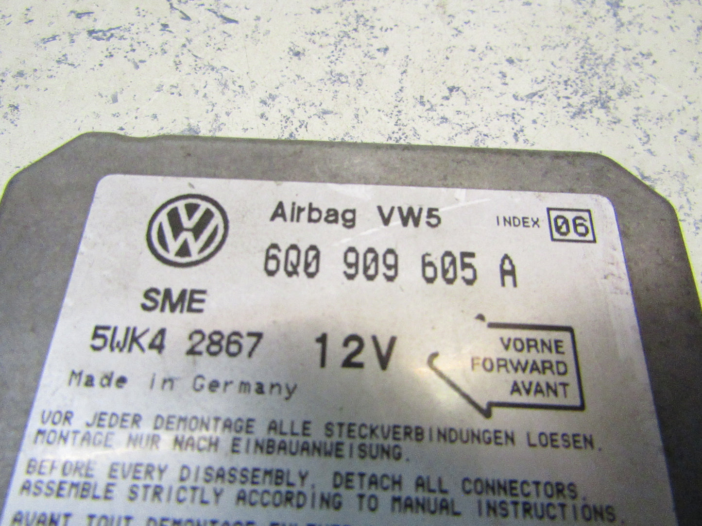 Airbag Steuergerät 6Q0909605A