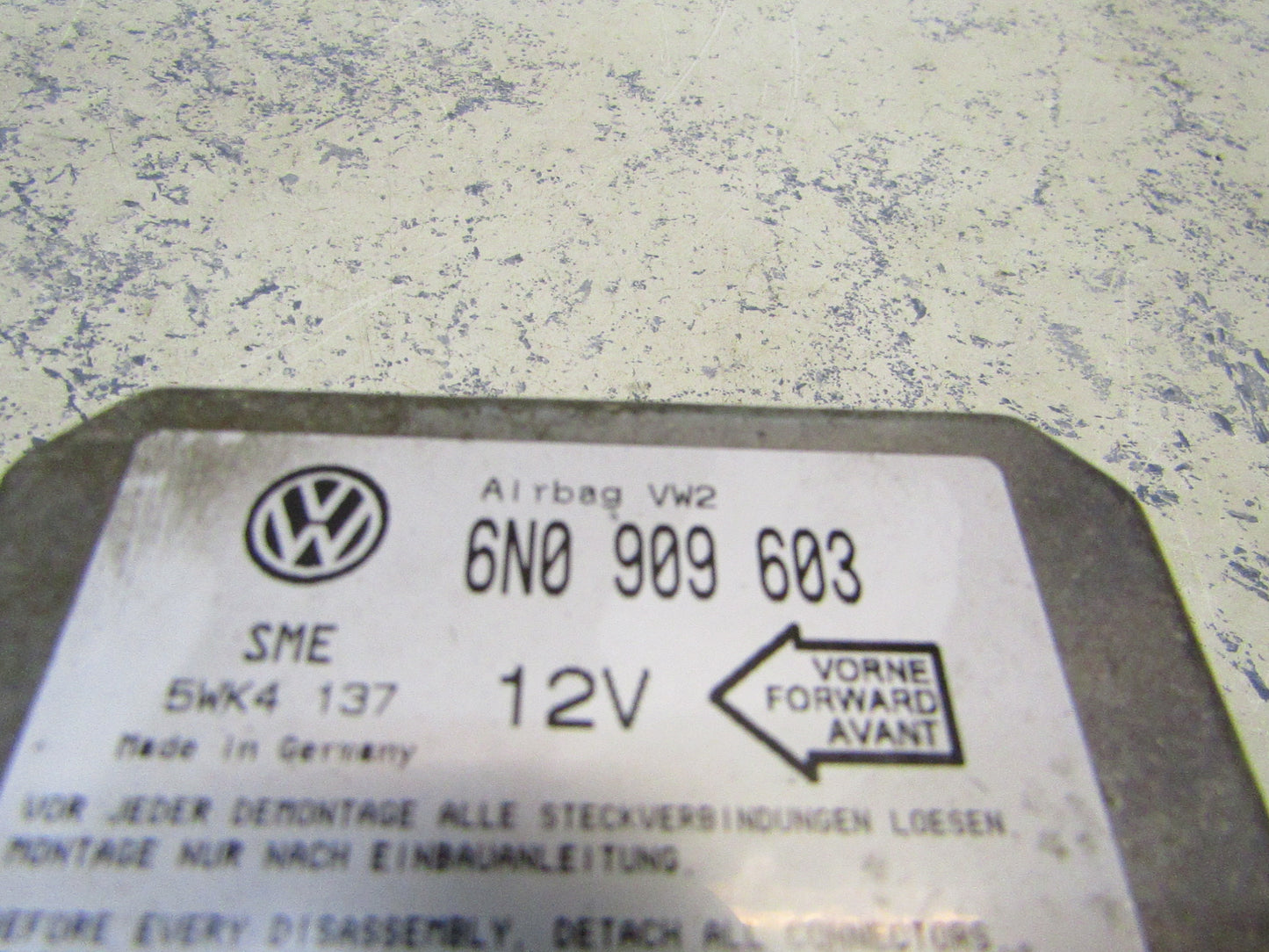 Airbag Steuergerät 6N0909603