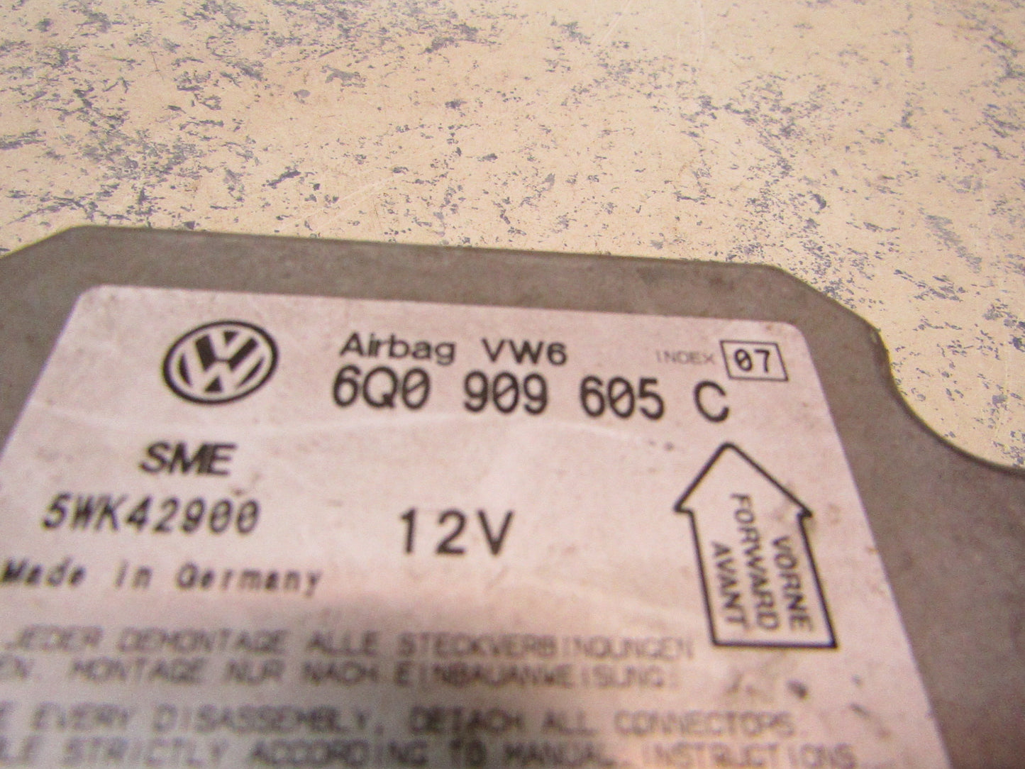 Airbag Steuergerät 6Q0909605C
