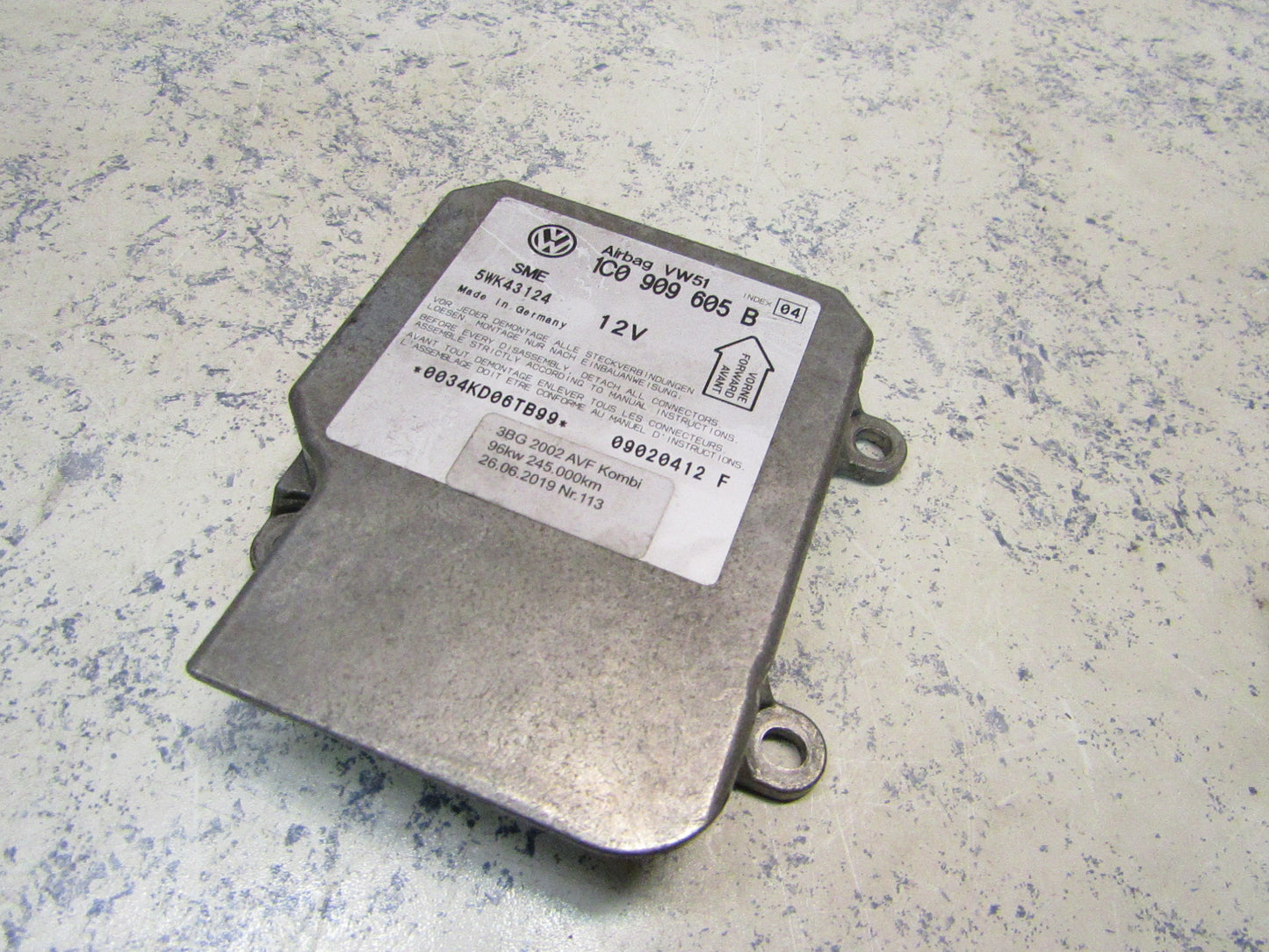 Airbag Steuergerät 1C0909605B