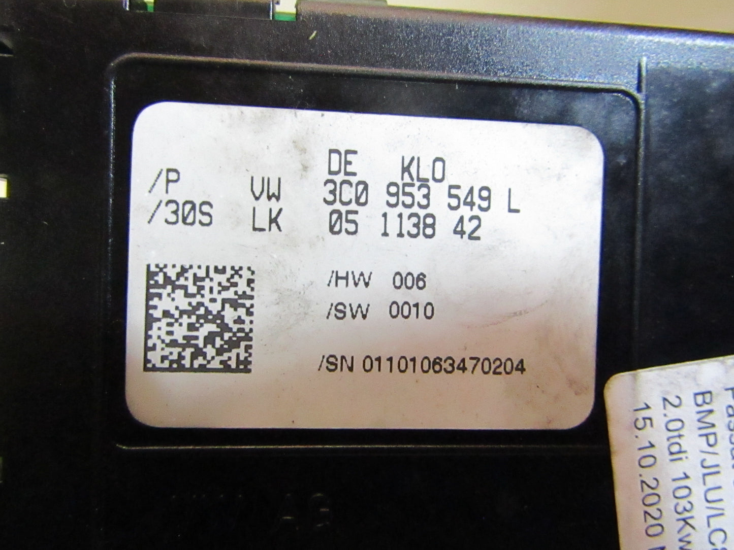 Lenksäulensteuergerät 3C0953549L