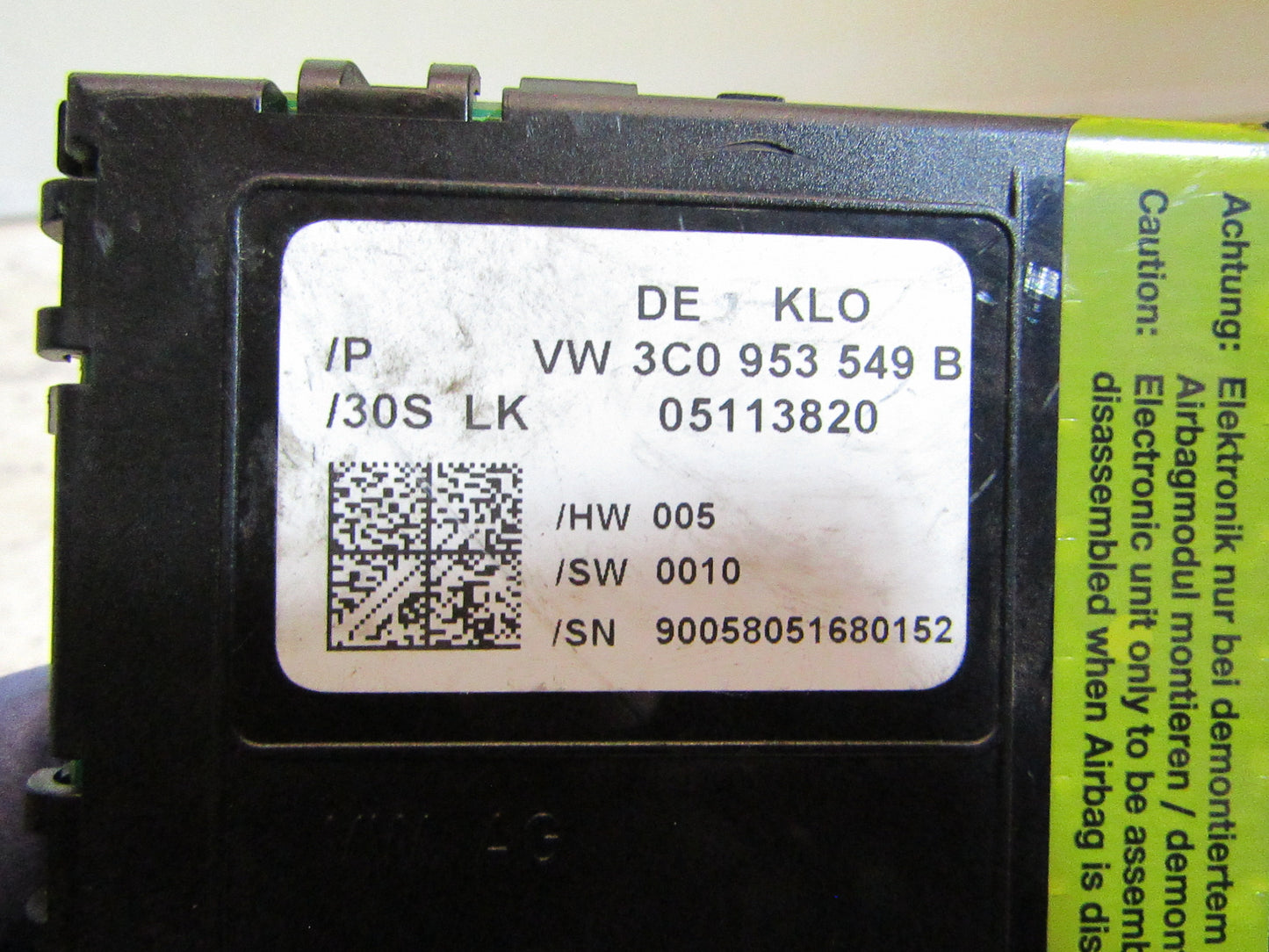 Lenksäulensteuergerät 3C0953549B