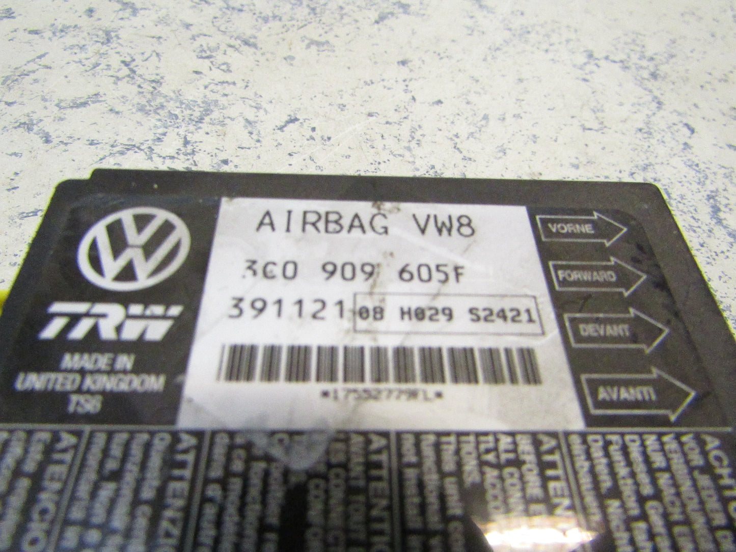 Airbag Steuergerät 3C0909605F